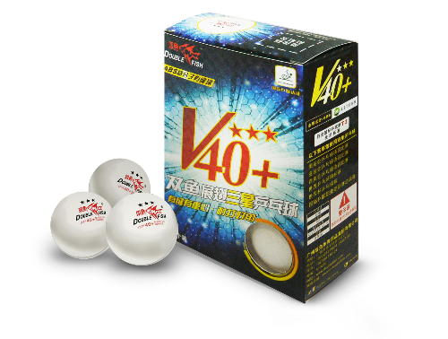 DOUBLE FISH 3* 40+, 6 мячей в упаковке, белые. Для профессионалов.