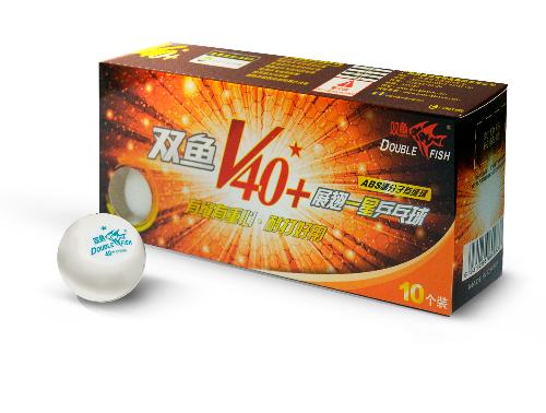 DOUBLE FISH 1* 40+, 10 мячей в упаковке, белые. Для начинающих игроков.